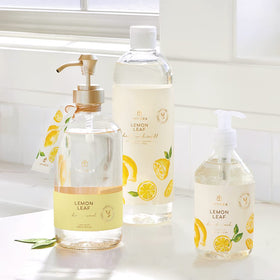 Eco-friendly packaging of Thymes refill emphasizes sustainable home cleansing.