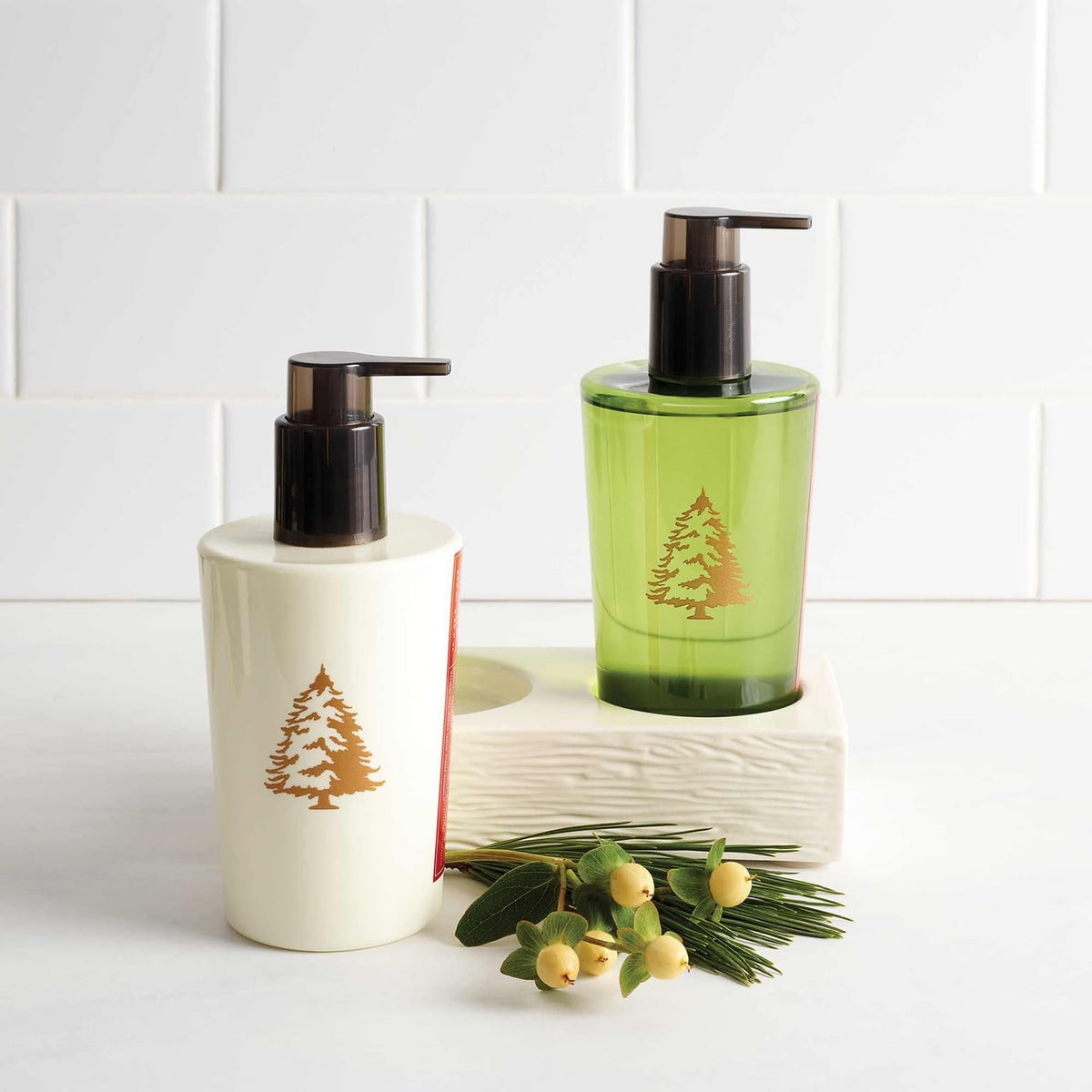 Frasier Fir lotion label closeup highlights premium ingredients and refreshing fragrance.