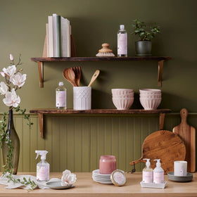 Gift-ready packaging of Thymes Magnolia Willow hand lotion.