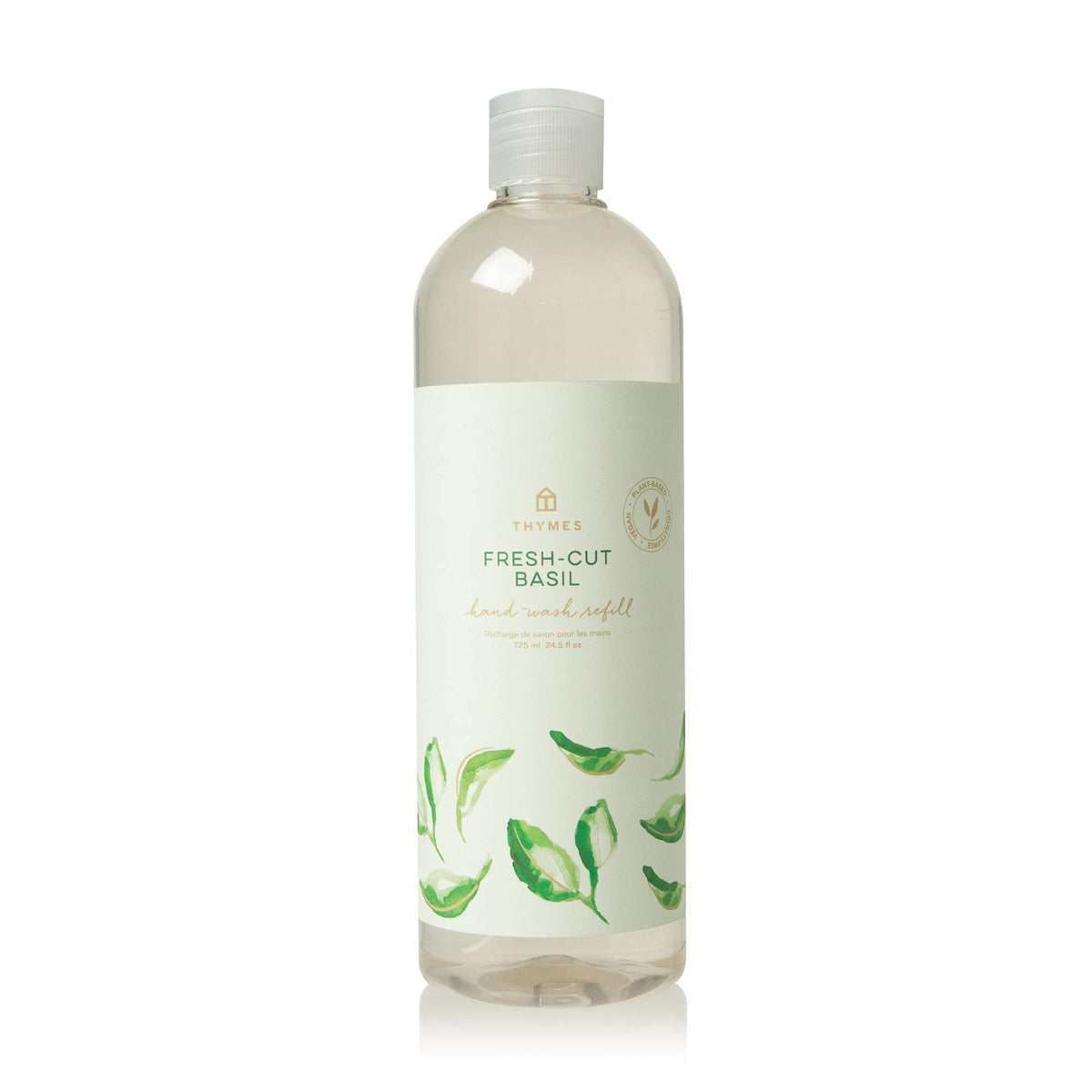 Thymes Hand Wash Refill bottle pour enables quick replenishment.