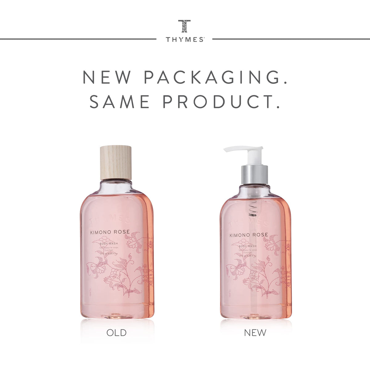 Thymes Kimono Rose label close-up showing floral notes
