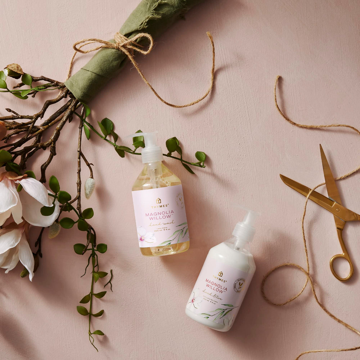 Thymes Magnolia Willow ingredients emphasize plant-based formulas and sustainability