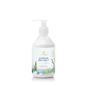 Thymes Mandarin Coriander hand lotion bottle front showing daily moisture