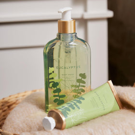 Thymes Moisturizing Body Wash lather shows rich foam for a silky wash.