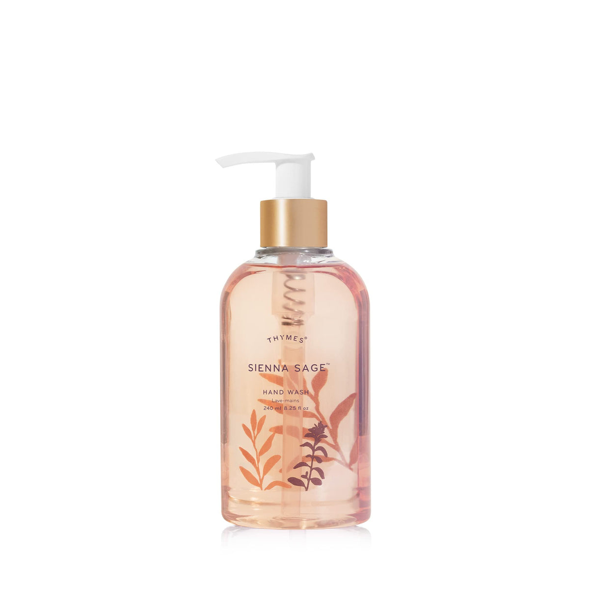 Thymes Moisturizing Hand Wash Pump bottle close-up shows premium packaging and gentle cleansing.