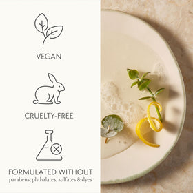 Thymes Nourishing Body Cleanser free from parabens and sulfates for gentle care.