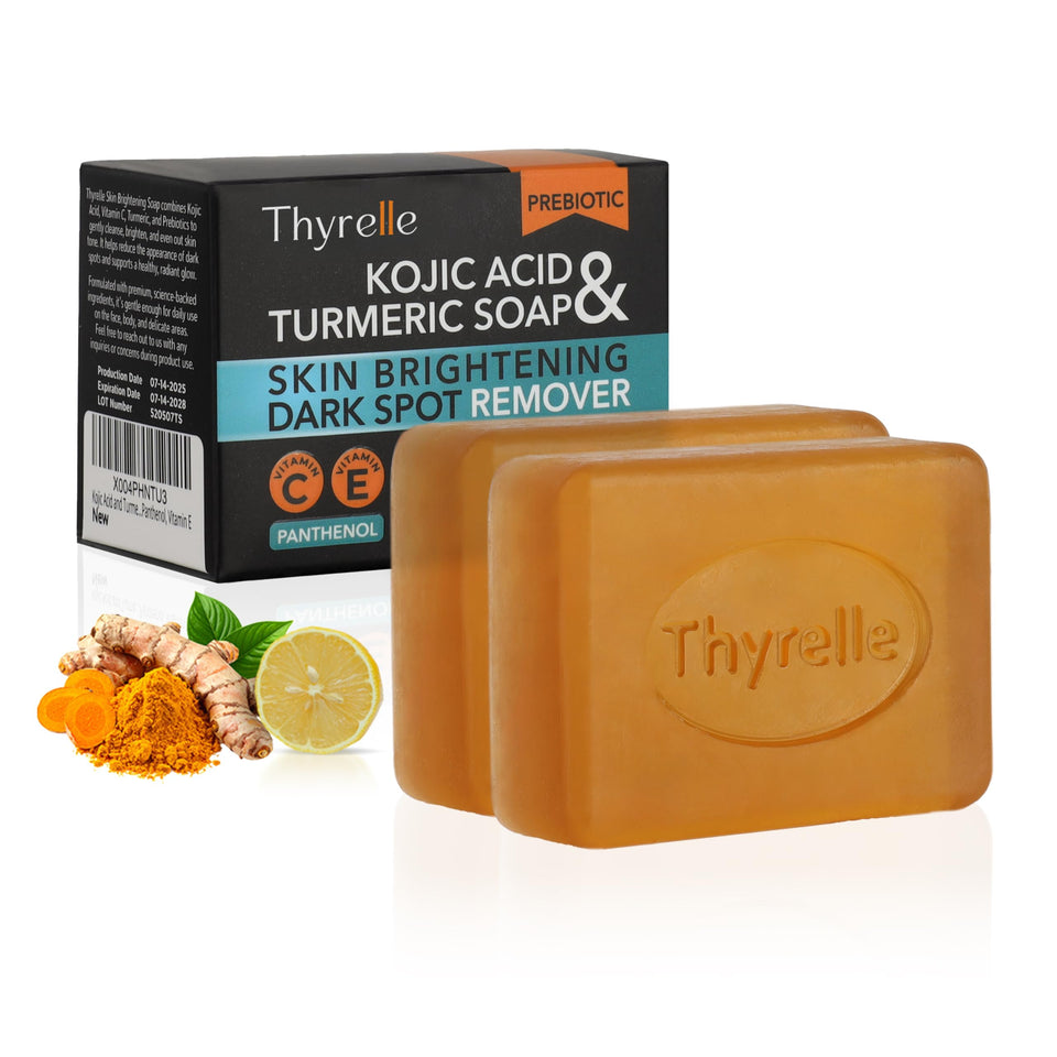 Thyrelle Kojic Turmeric Soap pack showcases premium blend for balanced skin
