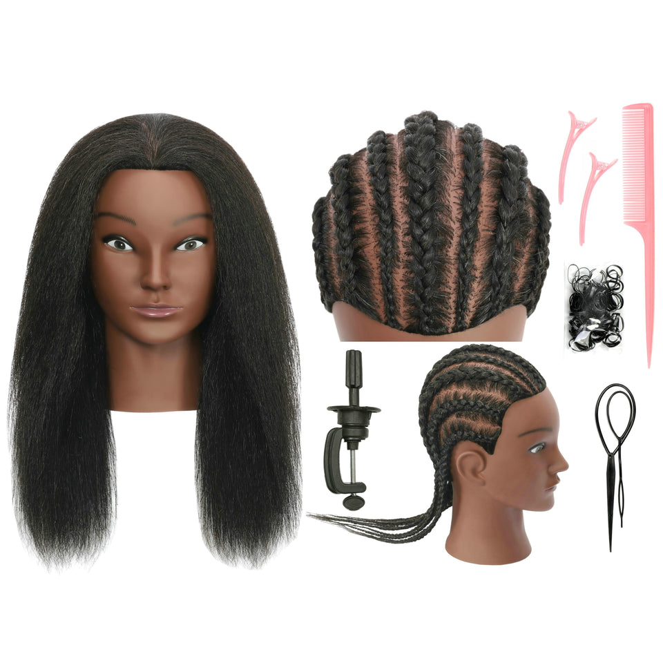 TIANYOUHAIR mannequin head for bleaching practice with authentic hair texture