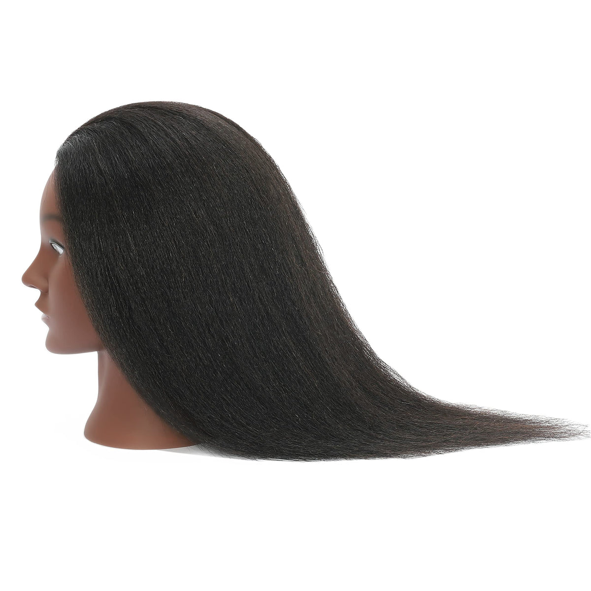 TIANYOUHAIR mannequin head shown with stand for stable practice