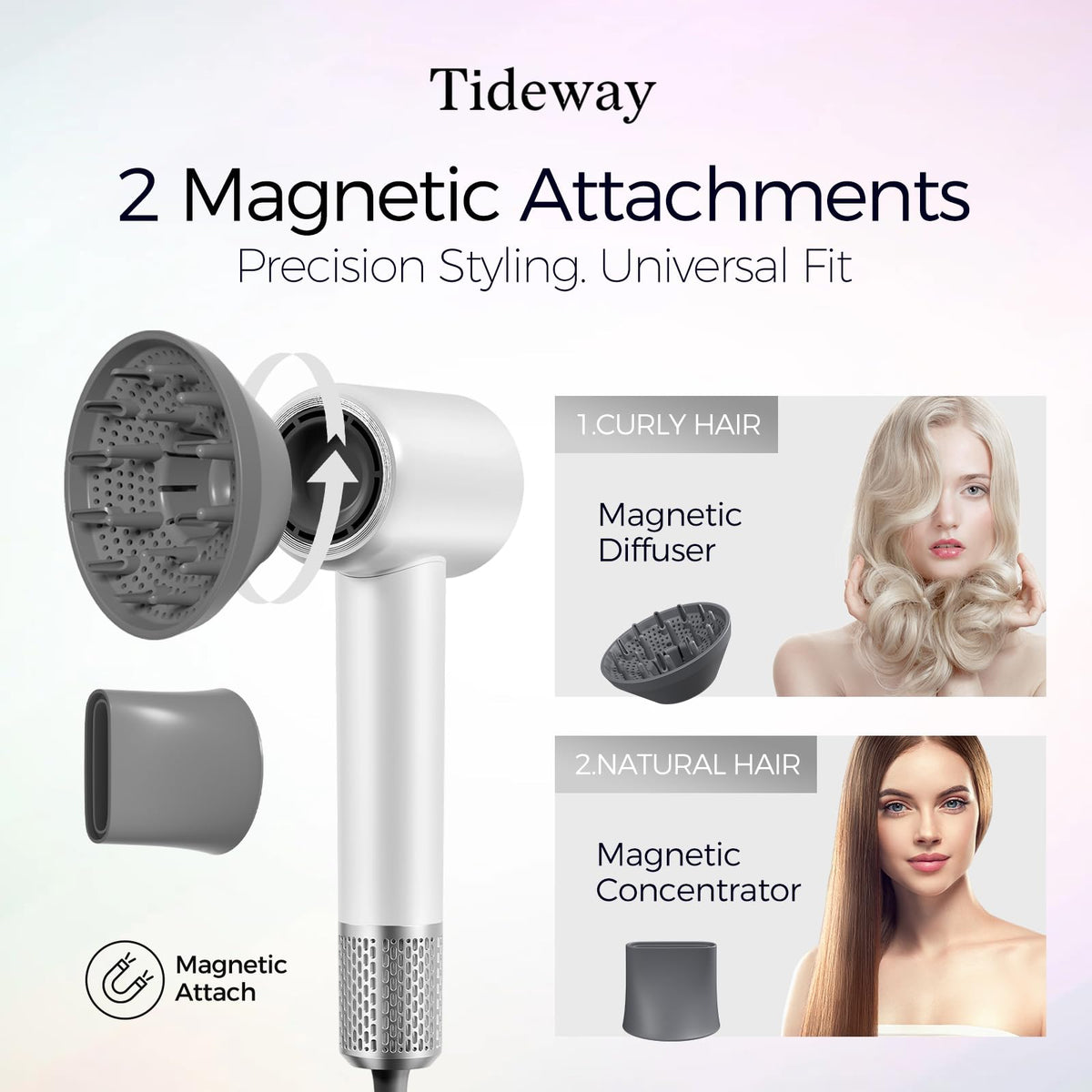 Tideway eight-mode settings tailor airflow and heat for every hair type