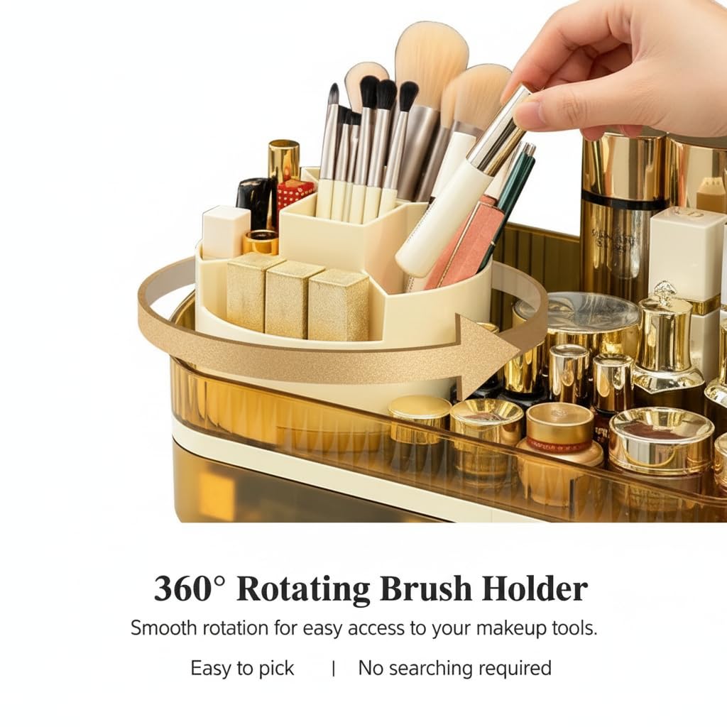Tidyladyo dual-drawer storage for lipsticks and eyeliners
