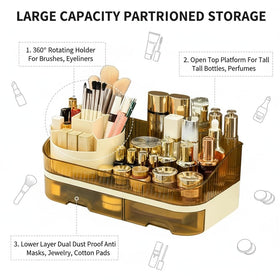 Tidyladyo organizer large compartment holds tall bottles and palettes