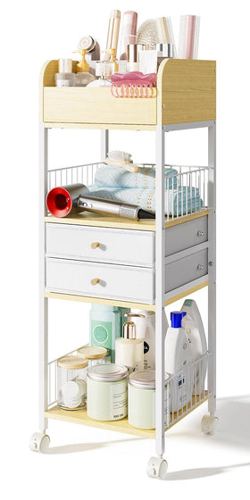TidyStash multipurpose kitchen bathroom cart adapts to medicine, spices, and more.