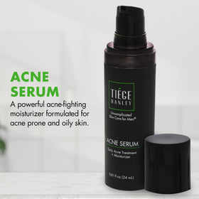 Tiege Hanley Acne Serum texture closeup highlights quick absorption