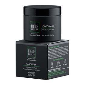 Tiege Hanley clay mask 2oz jar for deep cleansing and oil control.