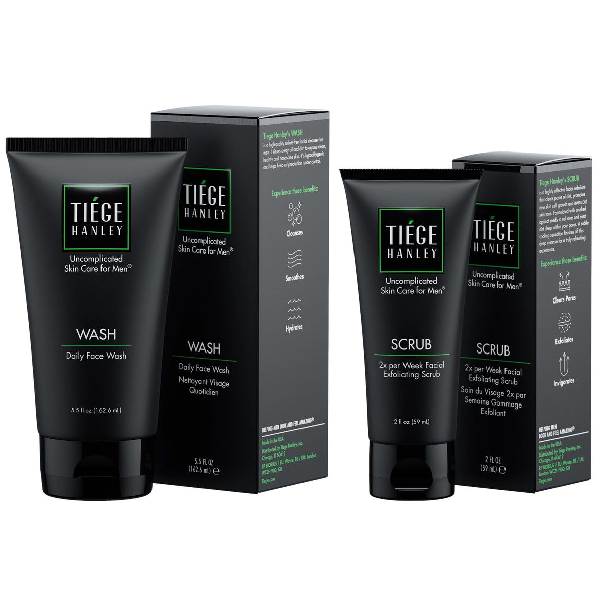 Tiege Hanley Face Wash bottle for daily, fragrance-free cleansing that leaves skin refreshed.