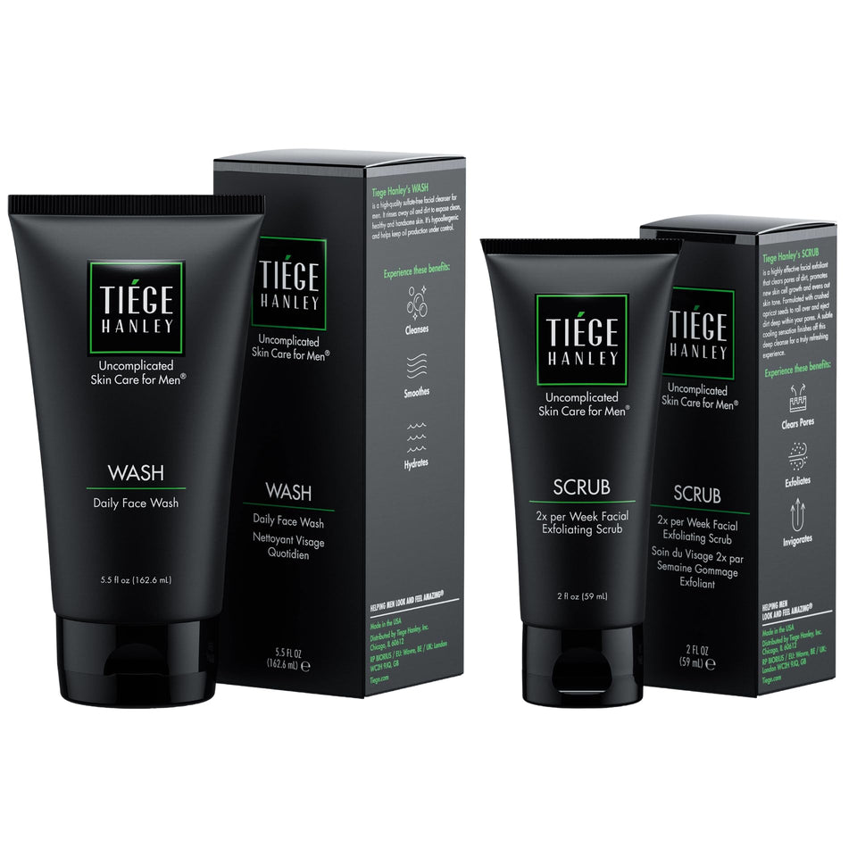 Tiege Hanley Face Wash bottle for daily, fragrance-free cleansing that leaves skin refreshed.