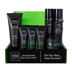 Tiege Hanley Level 4 Face Wash purifies skin daily.