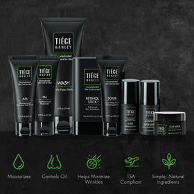 Tiege Hanley PM Moisturizer nourishes skin overnight.