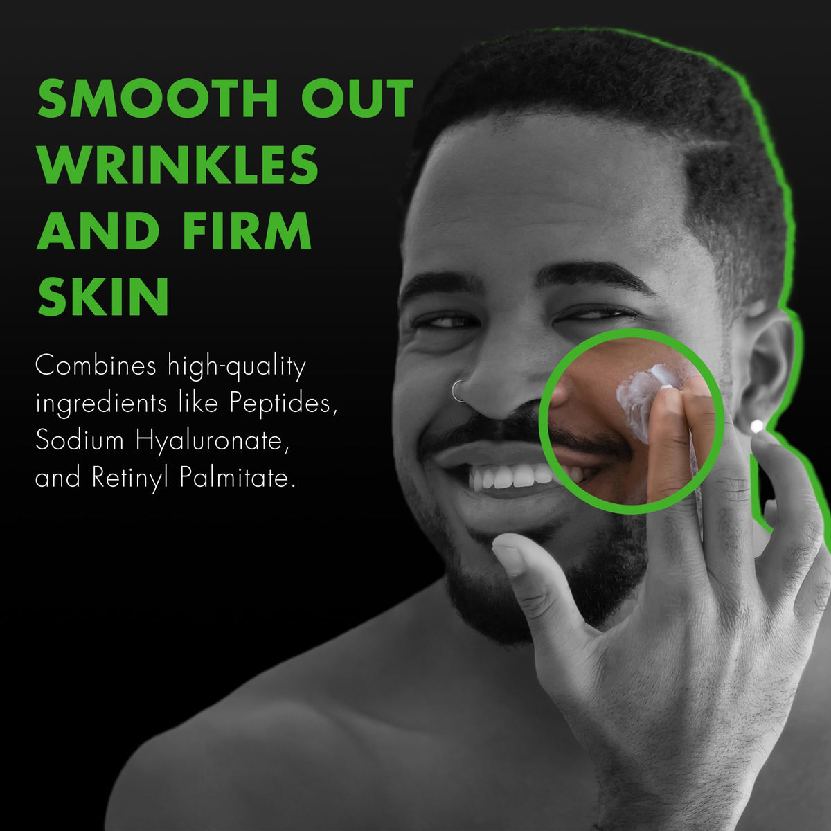 Tiege Hanley serum in hand illustrating ready-for-daily application.
