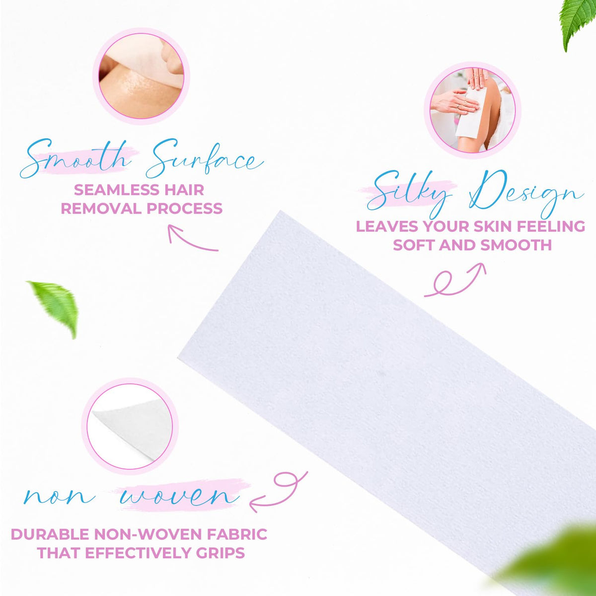 Tifara Beauty 1000-count wax strips arranged for body and facial use