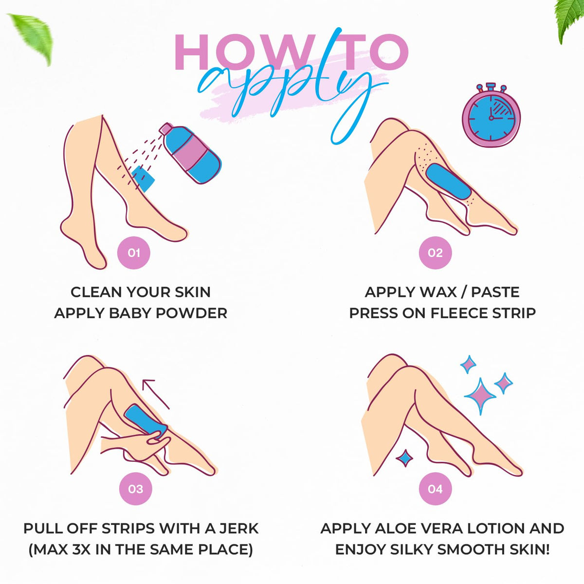 Tifara Beauty wax strips close-up shows textured surface for efficient removal