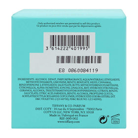 Tiffany & Co. EDP packaging box, premium gift-ready presentation.