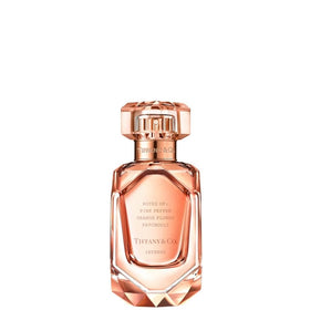 Tiffany & Co. Rose Gold Intense bottle close-up showcases luxury and elegance.
