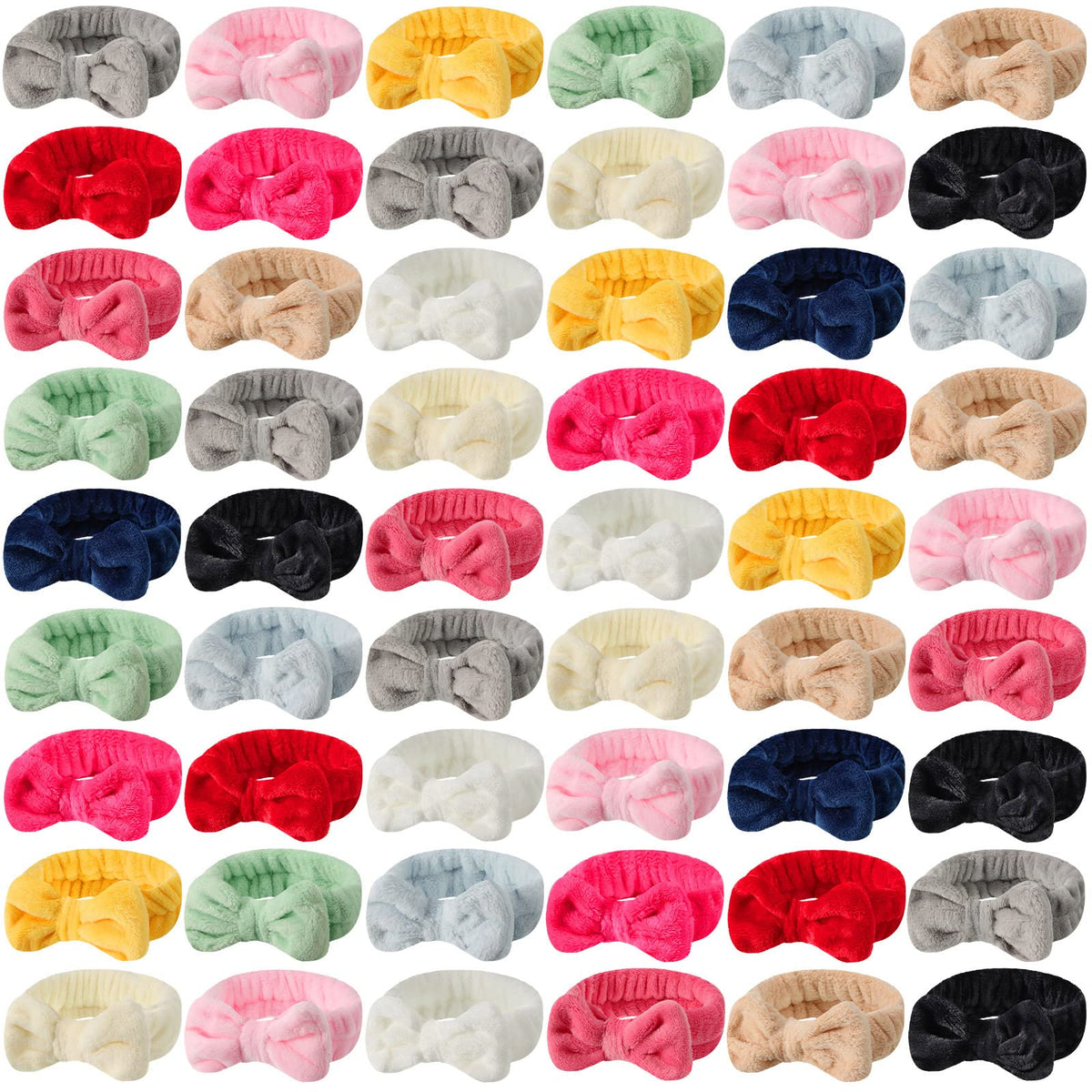 Tigeen 52-piece spa headbands pack for bulk daily skincare rituals