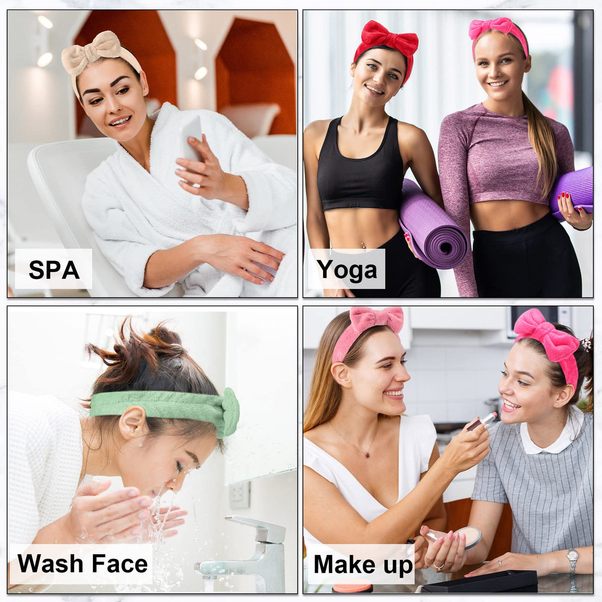 Tigeen colorful headbands set for varied looks