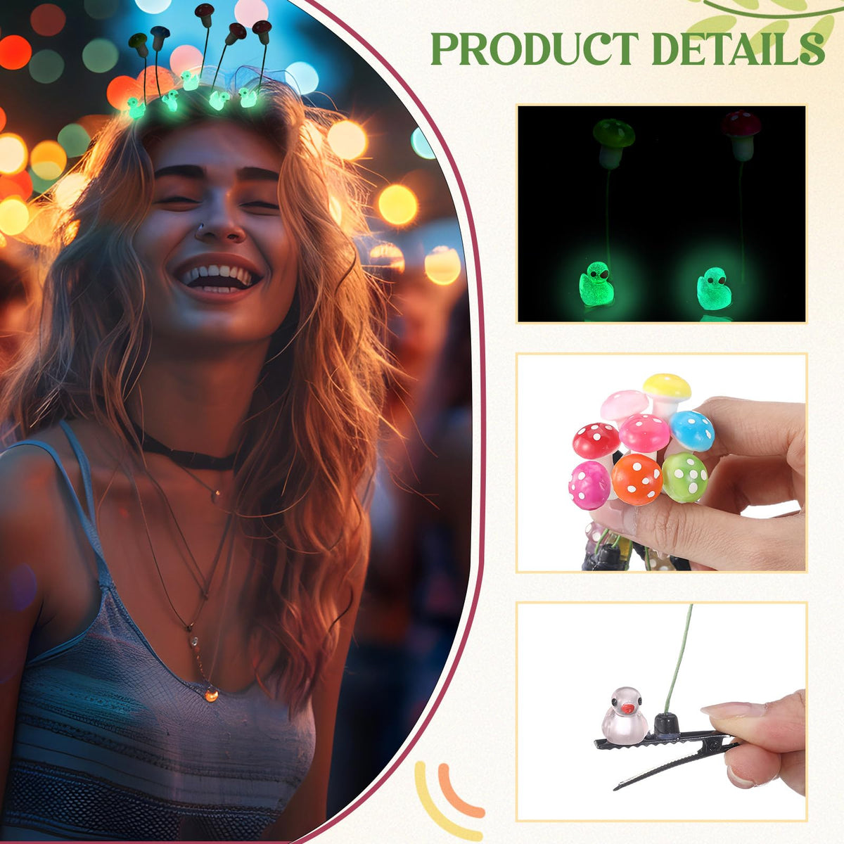 Tigeen glow clips add colorful whimsy to daily outfits