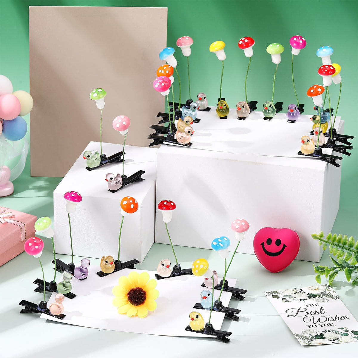 Tigeen multicolor clips for plant-themed events and celebrations