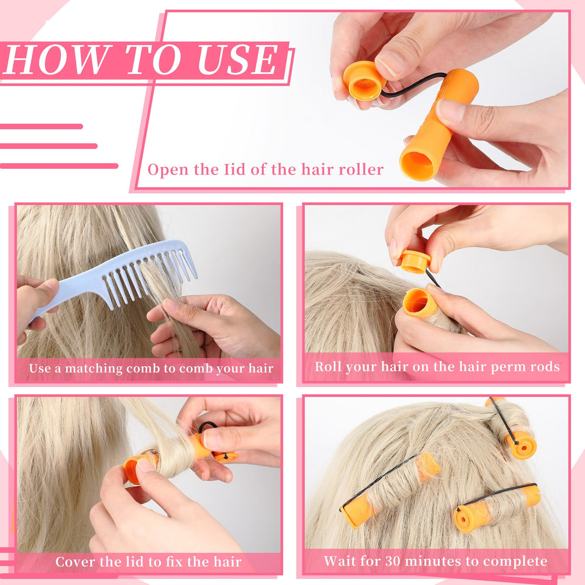 Tigeen five sizes for tight to loose curls
