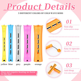 Tigeen plastic perm rods lightweight and durable for travel