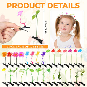 Tigeen Rave Sprouts grass hair clip brings color to daily looks.