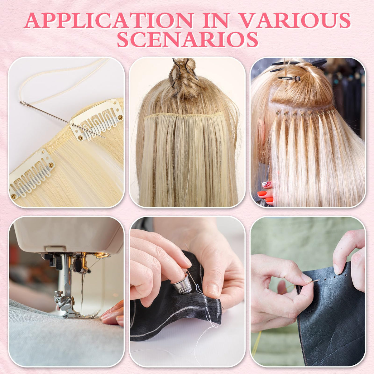 Tigeen sewing thread rolls for durable extensions and easy sewing