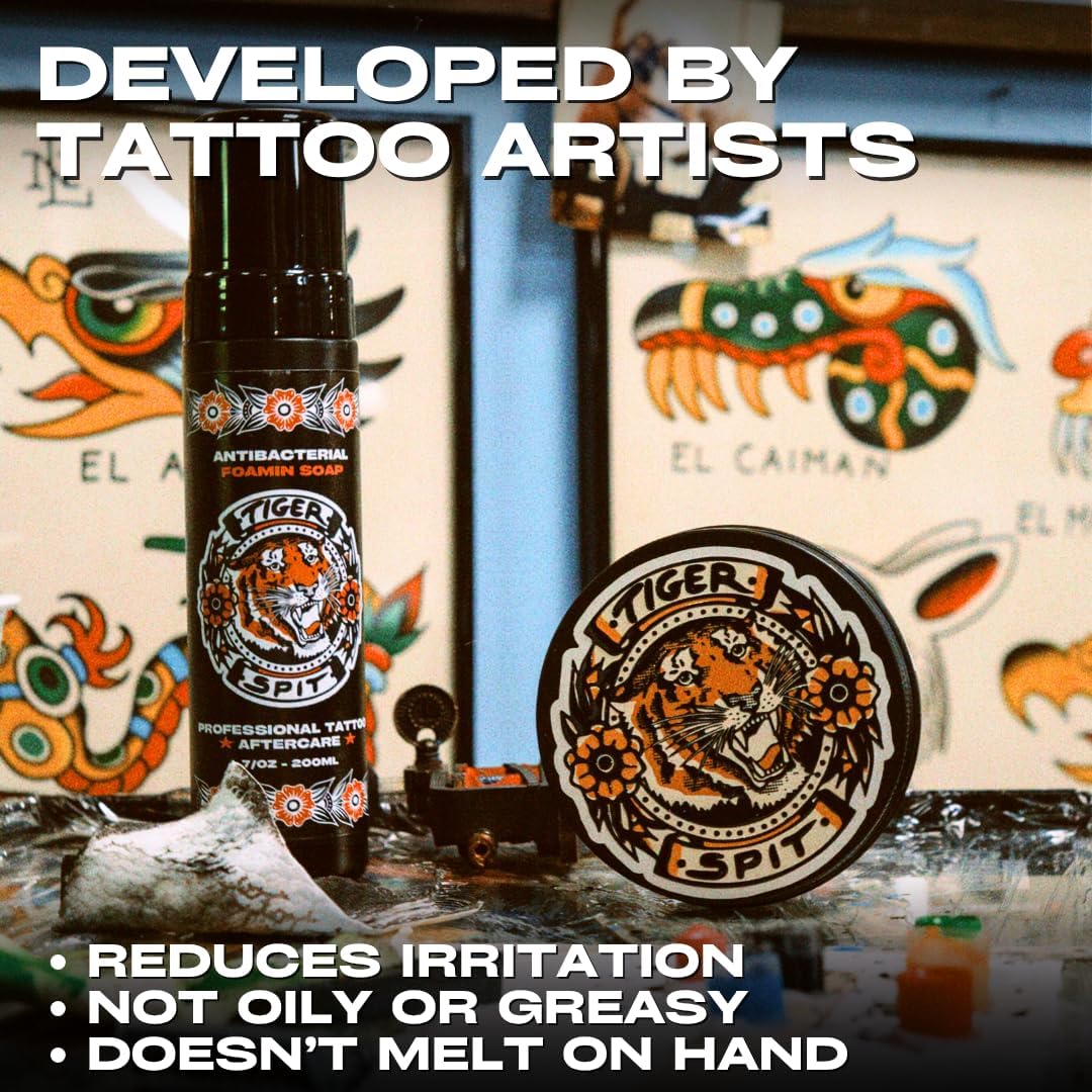 Tiger Spit Tattoo Glide helps color pack evenly for vibrant results.