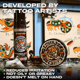 Tiger Spit Tattoo Glide helps color pack evenly for vibrant results.