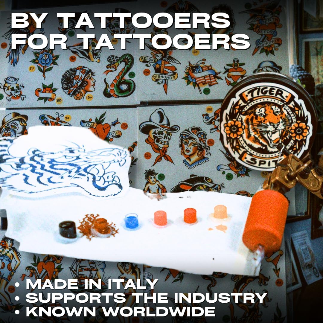 Tiger Spit Tattoo Glide's non-clogging formula protects needles during long sessions.