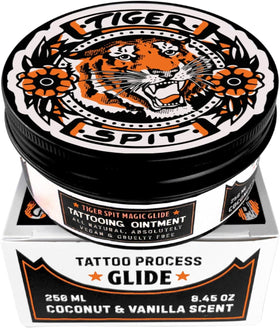 Tiger Spit Tattoo Glide delivers smooth needle motion for precise lines.