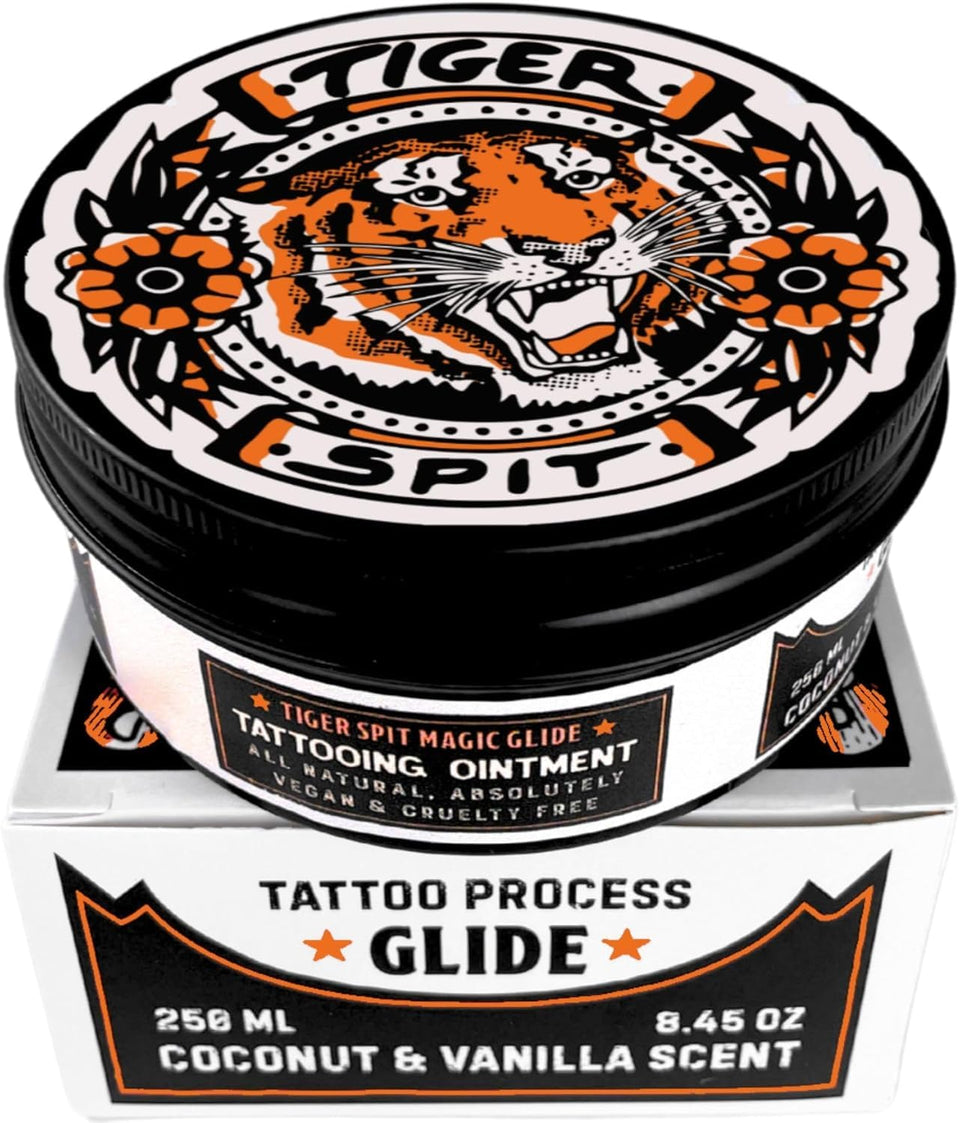 Tiger Spit Tattoo Glide delivers smooth needle motion for precise lines.