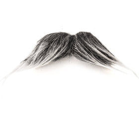 Tigerdoe grey mustache adds authentic aging detail for stage or party costumes