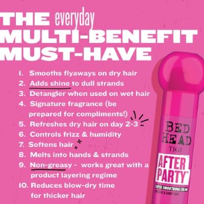 TIGI Bed Head After Party blow-dry finish delivers sleek shine