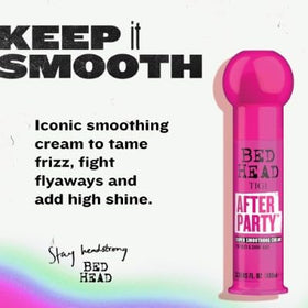 TIGI Bed Head After Party hair gloss on strand for salon-polish shine
