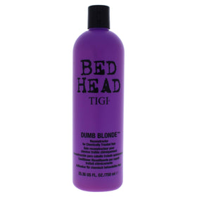 TIGI Bed Head Dumb Blonde Reconstructor bottle emphasizes color protection and repair.
