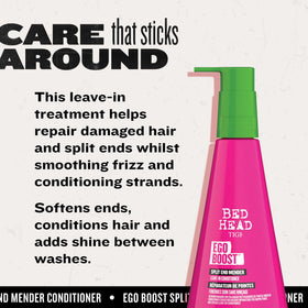 TIGI Bed Head Ego Boost helps smooth frizz between washes.