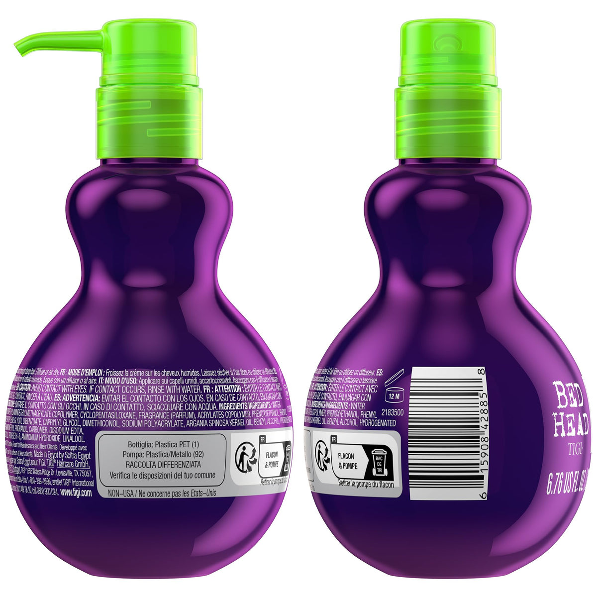 Close-up of Foxy Curls Contour Creme label with branding.