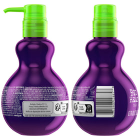 TIGI Bed Head Foxy Curls dispenser showing easy application without weighing hair.