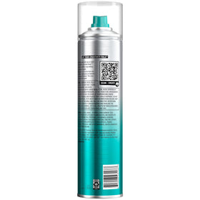 TIGI Bed Head Hard Head Hairspray 4-Pack bottle back highlights all-day control.