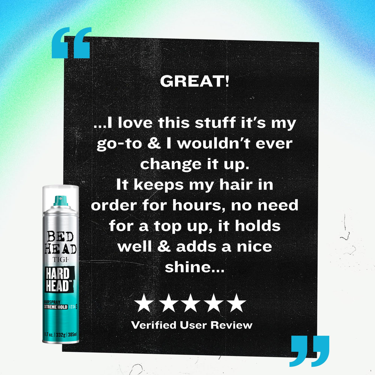 TIGI Bed Head Hard Head delivers a natural shine finish.